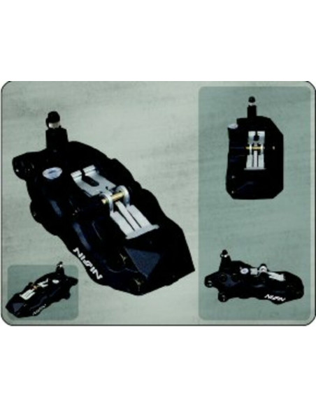 Etrier de frein 6 pistons avant droit noir Nissin