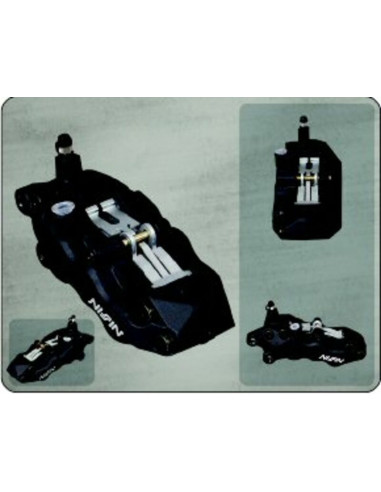 Etrier de frein 6 pistons avant gauche noir Nissin