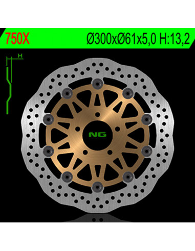 Disque de frein NG BRAKE DISC pétale flottant - 750X