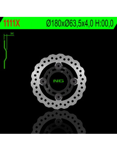 Disque de frein NG BRAKE DISC pétale flottant - 1111X