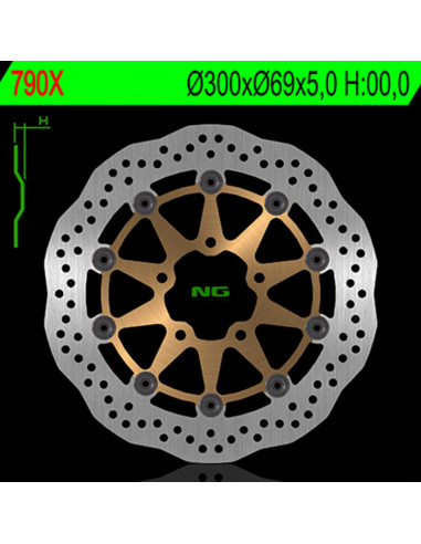 Disque de frein NG BRAKE DISC Pétale Flottant - 790X