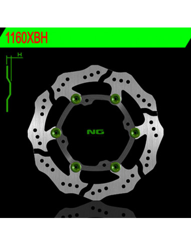 Disque de frein NG BRAKE DISC pétale flottant - 1160XBH