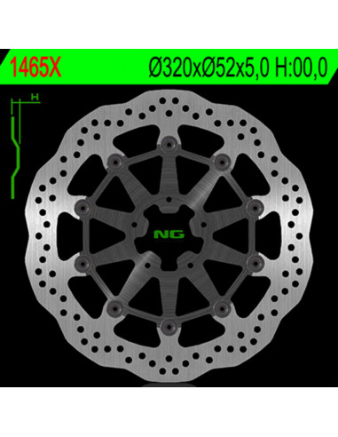 Disque de frein NG BRAKE DISC pétale flottant - 1465X