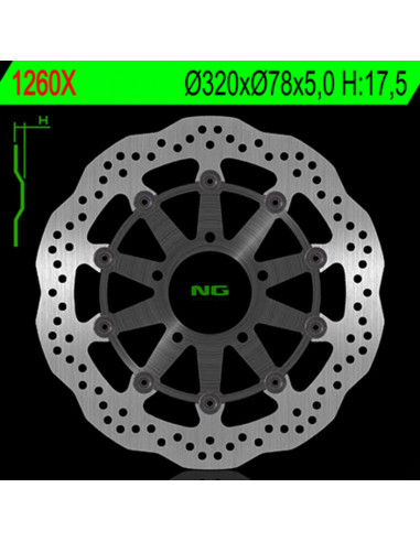 Disque de frein NG BRAKE DISC pétale flottant - 1260XG