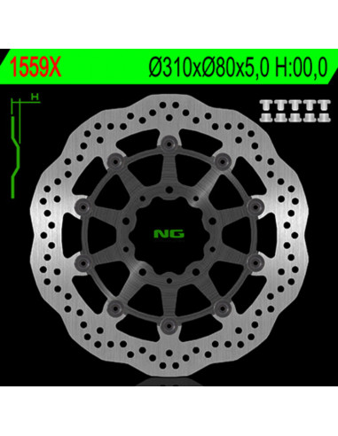 Disque de frein NG BRAKE DISC pétale - 1559X