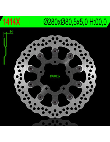 Disque de frein NG BRAKE DISC pétale flottant - 1414X