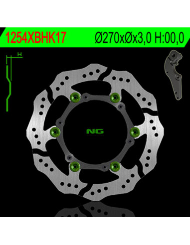 Disque de frein NG BRAKE DISC pétale flottant - 1254XBH