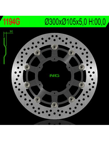 Disque de frein NG BRAKE DISC flottant - 1194G