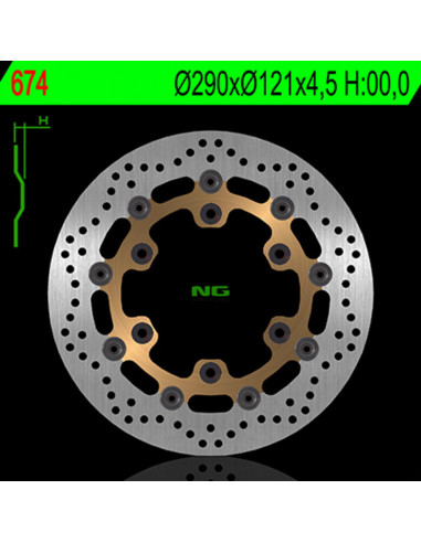 Disque de frein NG BRAKE DISC flottant - 674