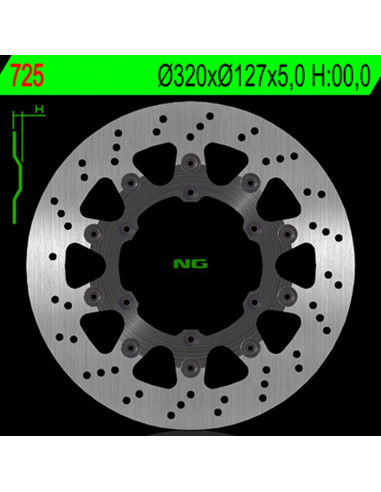 Disque de frein NG BRAKE DISC flottant - 725