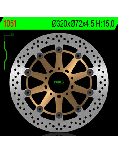 Disque de frein NG BRAKE DISC flottant - 1051