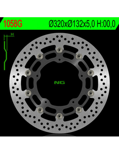 Disque de frein NG BRAKE DISC flottant - 1058G