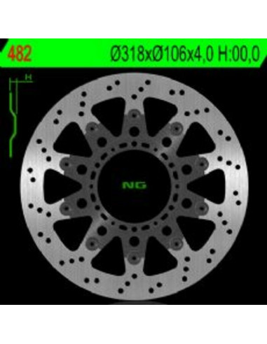 Disque de frein NG BRAKE DISC flottant - 482