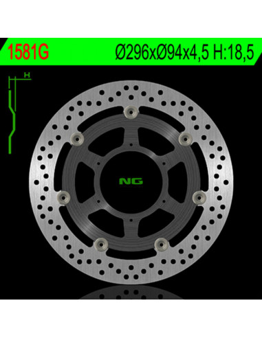 Disque de frein NG BRAKE DISC flottant - 1581G