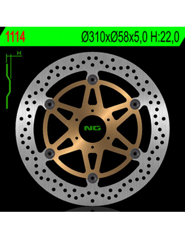 Disque de frein NG BRAKE DISC flottant - 1114