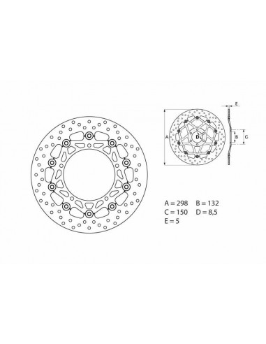 Disque de frein BREMBO Série Oro Flottant - 78B40831