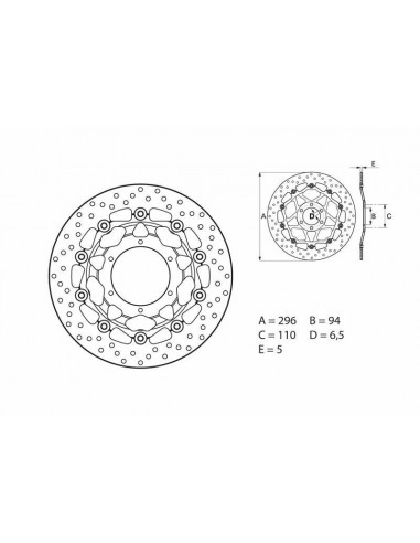 Disque de frein BREMBO Série Oro Flottant - 78B40824