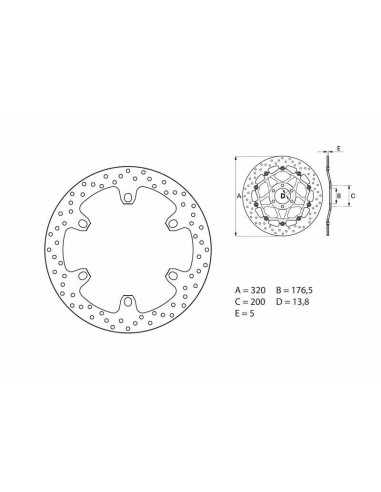 Disque de frein BREMBO Série Oro fixe - 68B407F3