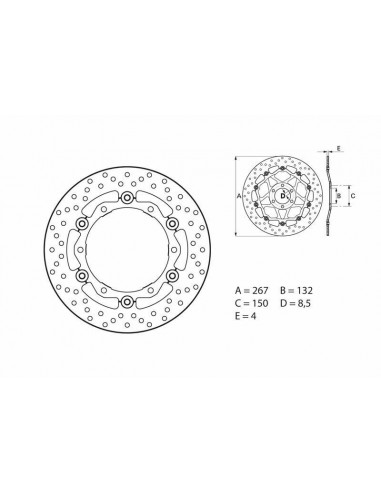 Disque de frein BREMBO Oro flottant - 78B40818