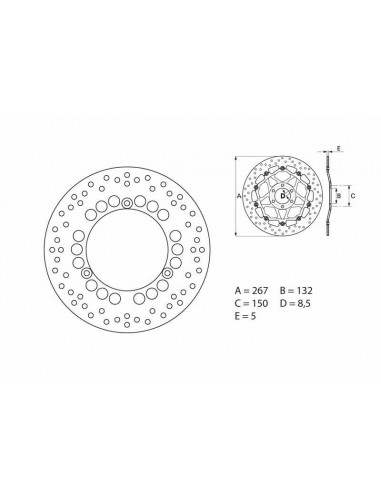 Disque de frein BREMBO Oro fixe - 68B407C4