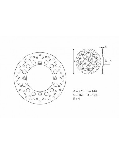 Disque de frein BREMBO Oro fixe - 68B407C7