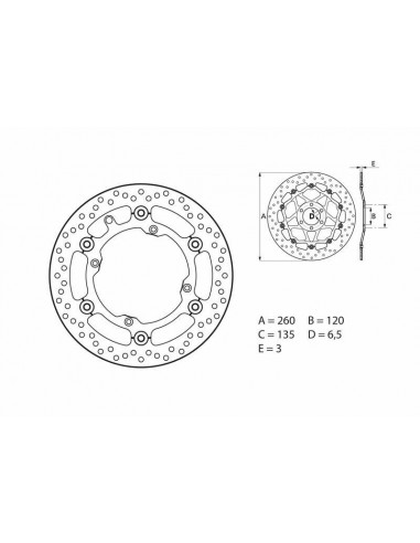 Disque de frein BREMBO Série Oro Flottant - 78B40814