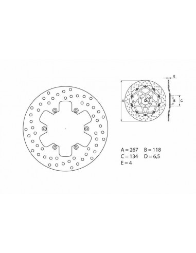 Disque de frein BREMBO Oro fixe - 68B407C1