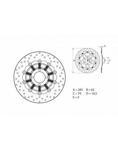 Disque de frein BREMBO Oro flottant - 78B40816