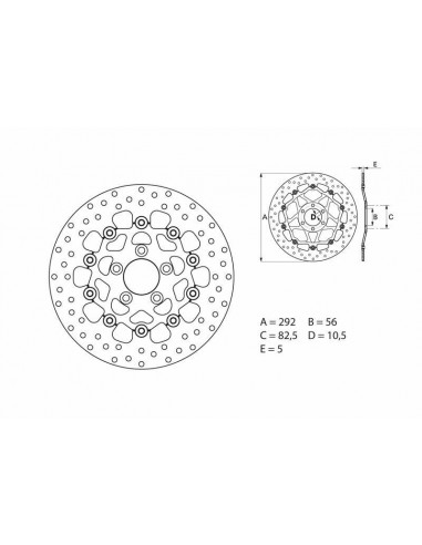 Disque de frein BREMBO Série Oro Flottant - 78B40828