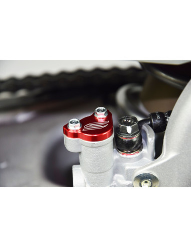 Couvercle de maître-cylindre arrière SCAR rouge Honda