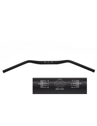 Guidon GILLES TOOLING Ø28,6mm GT Oversize sans barre noir