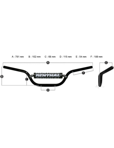 Guidon RENTHAL Fatbar 745 Enduro