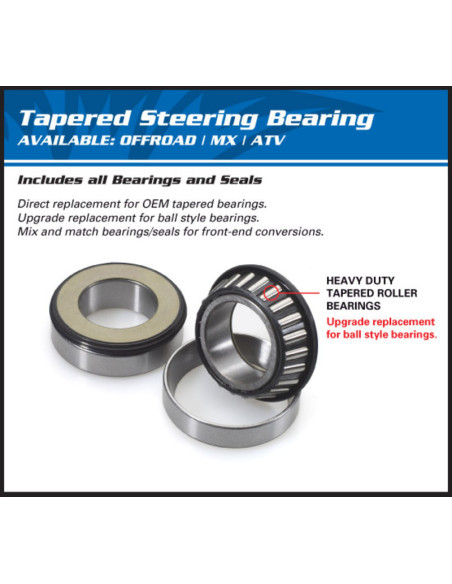 Kit roulements de colonne de direction ALL BALLS Suzuki/Kawasaki