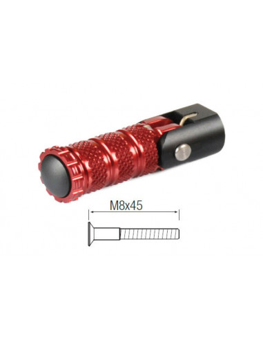 Repose-pieds repliables LIGHTECH M8X45 rouge