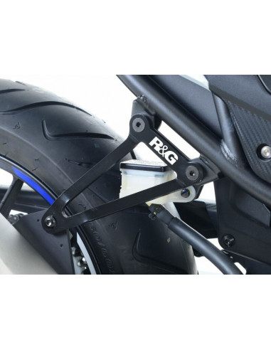 Patte fixation de silencieux R&G RACING noir Suzuki SV650