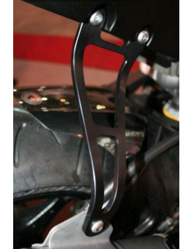 Patte de fixation de silencieux R&G RACING noir Aprilia RSV1000/R/SP