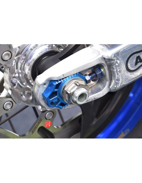 Tendeur de chaîne SCAR bleu Yamaha YZ125/250