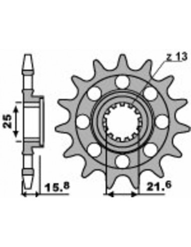 Pignon PBR acier standard 2093M - 520