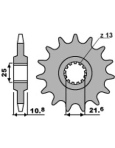 Pignon PBR acier standard 2086 - 525