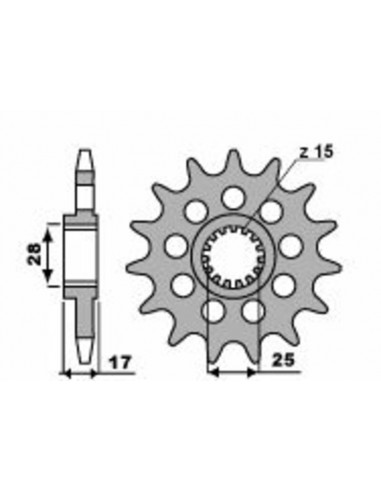 Pignon PBR Racing acier standard 2250 - 520