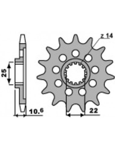 Pignon PBR acier standard 2127 - 520