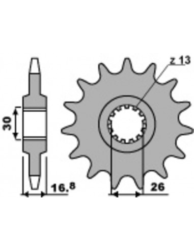 Pignon PBR Racing acier standard 347M - 520