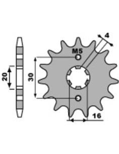 Pignon PBR acier standard 2177 - 428