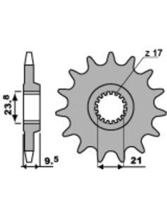 Pignon PBR acier standard 342 - 520