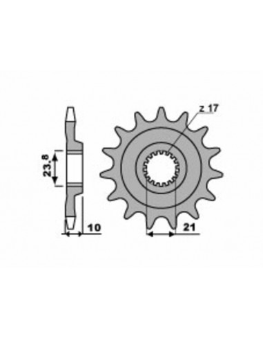 Pignon PBR acier standard 2260 - 520