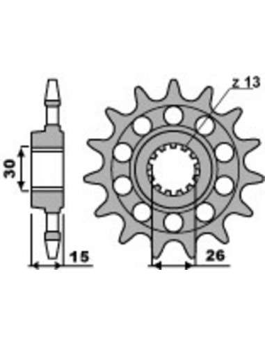 Pignon PBR Racing acier standard 2199 - 520