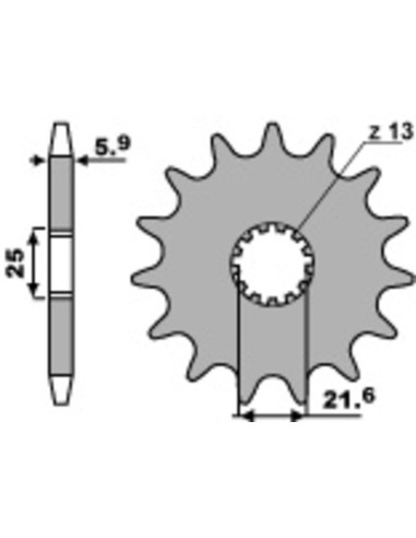 Pignon PBR acier anti-bruit 565 - 520