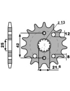 Pignon PBR acier standard 2080 - 530