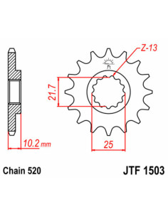 Pignon JT SPROCKETS acier standard 1503 - 525 2
