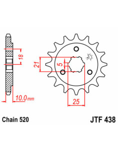 Pignon JT SPROCKETS acier standard 438 - 520 2